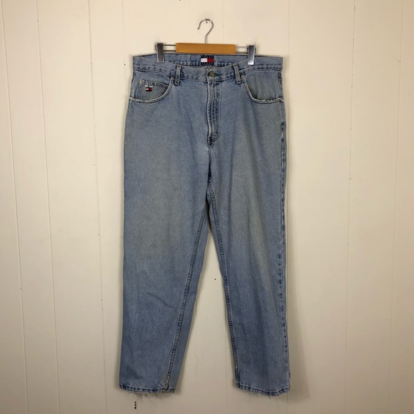Vintage Tommy Hilfiger Light Wash Jeans Sz 34 - Picture 1 of 11